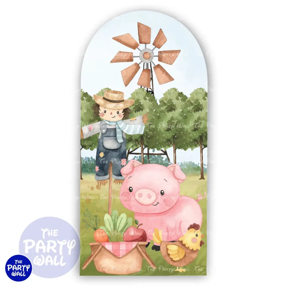 Granja Cute - Funda para mampara de punta redonda o rectangular The Party Wall