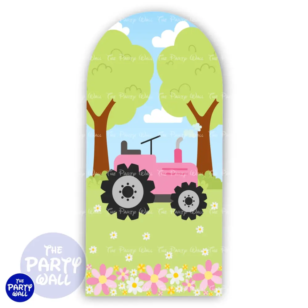 Granja Cute - Funda para mampara de punta redonda o rectangular The Party Wall