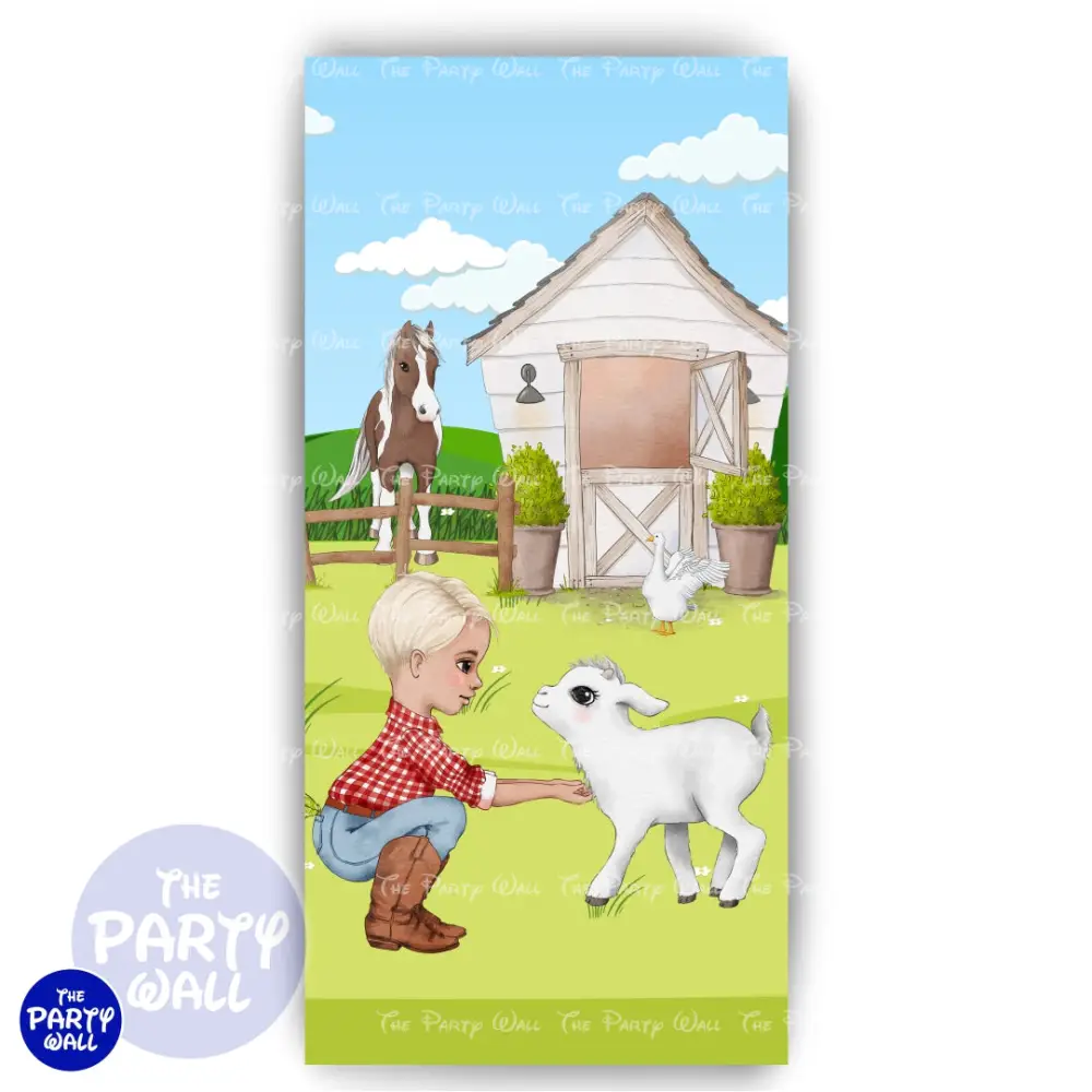 Granja Cute - Funda para mampara de punta redonda o rectangular The Party Wall