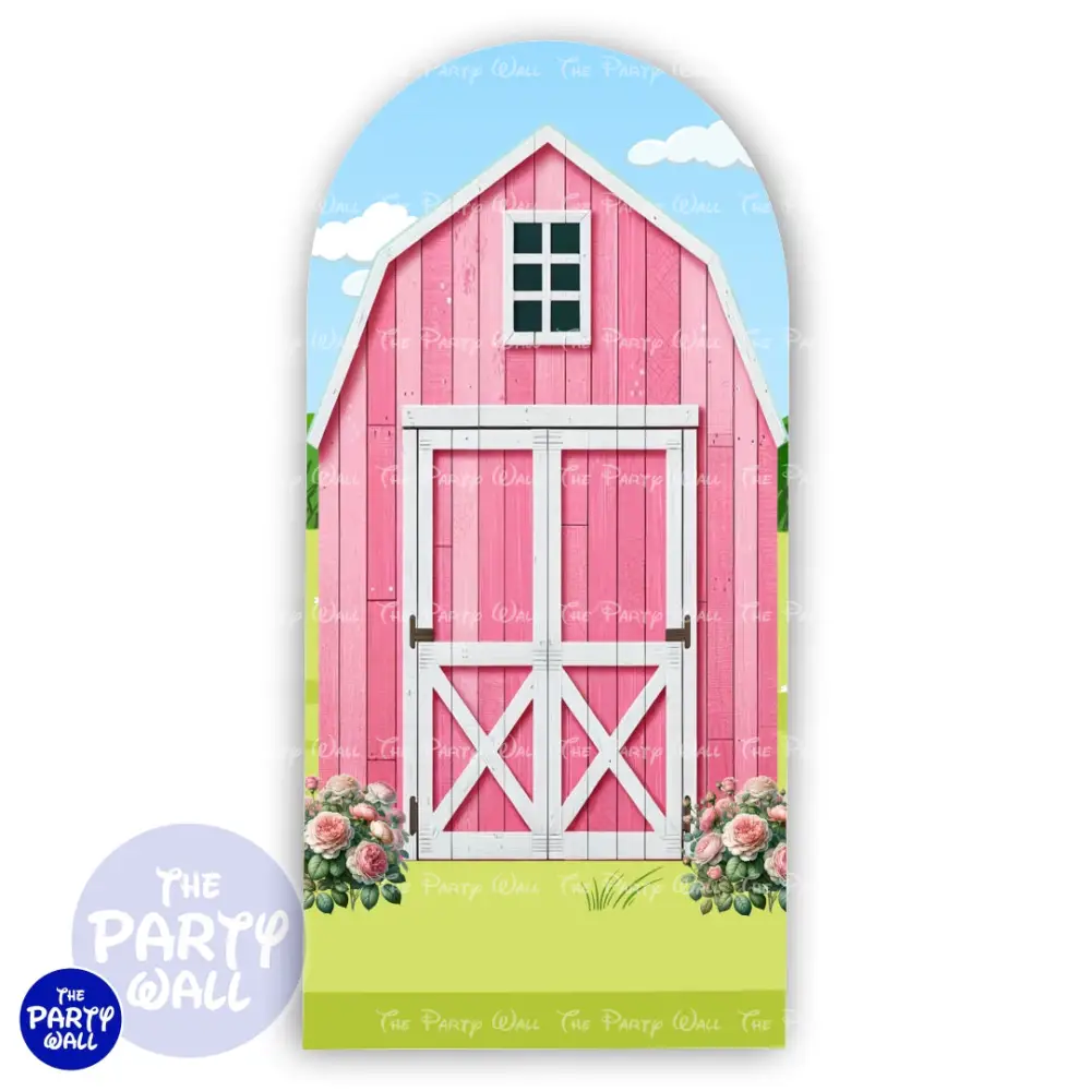 Granja Cute - Funda para mampara de punta redonda o rectangular The Party Wall
