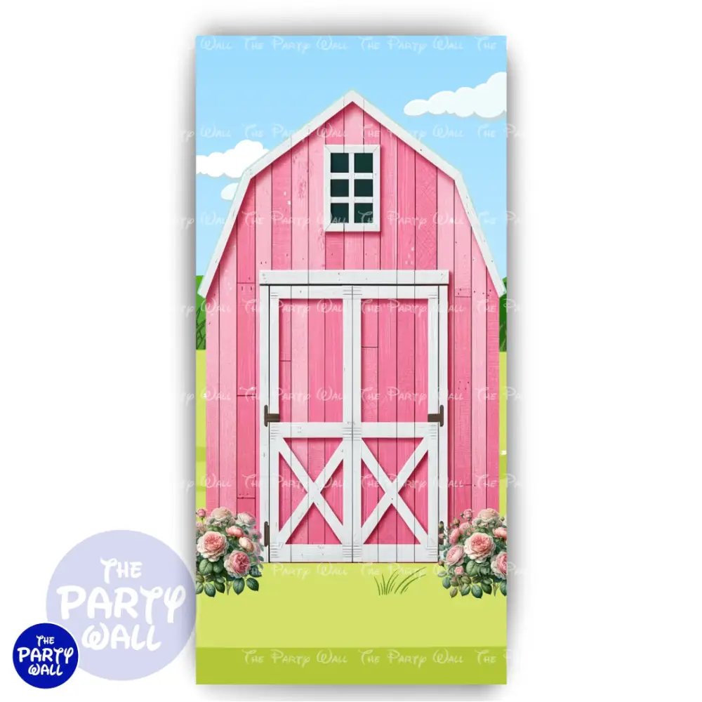 Granja Cute - Funda para mampara de punta redonda o rectangular The Party Wall