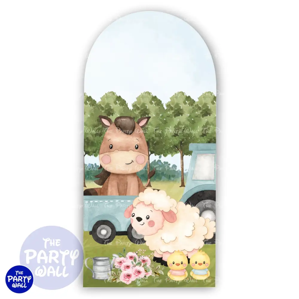 Granja Cute - Funda para mampara de punta redonda o rectangular The Party Wall