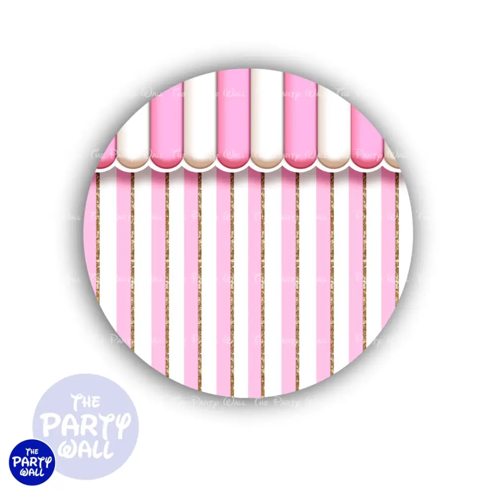 Helado - Ice Cream - Funda para mampara circular The Party Wall