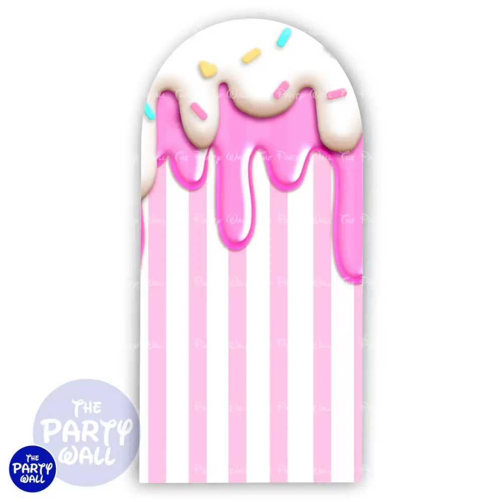 Helado - Ice Cream - Funda para mampara de punta redonda o rectangular The Party Wall