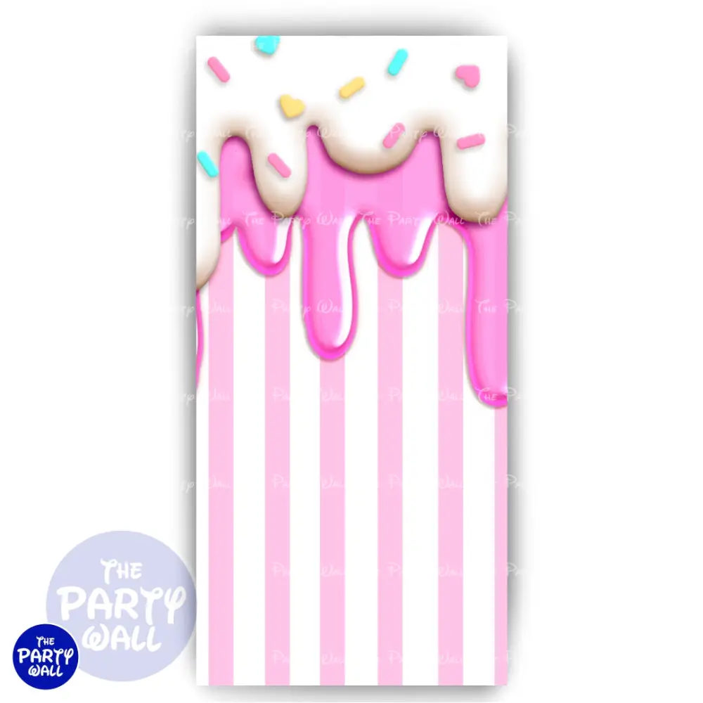 Helado - Ice Cream - Funda para mampara de punta redonda o rectangular The Party Wall