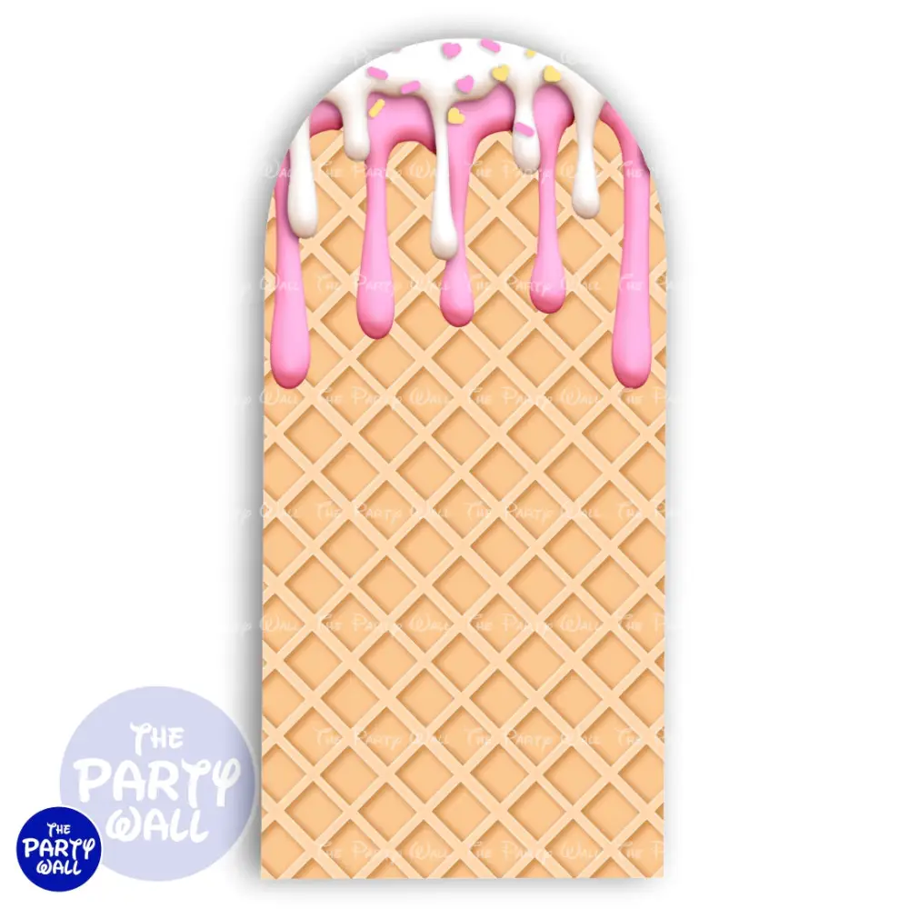 Helado - Ice Cream - Funda para mampara de punta redonda o rectangular The Party Wall