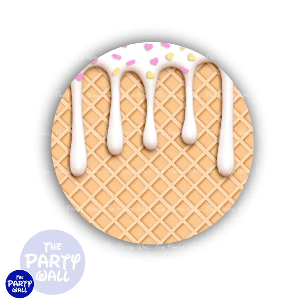Helado - Ice Cream - Funda para mampara circular The Party Wall