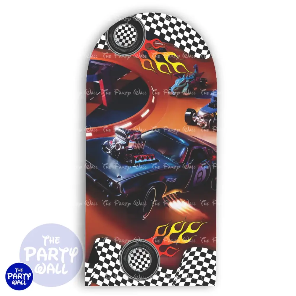 Hot Wheels - Funda para mampara de punta redonda o rectangular The Party Wall