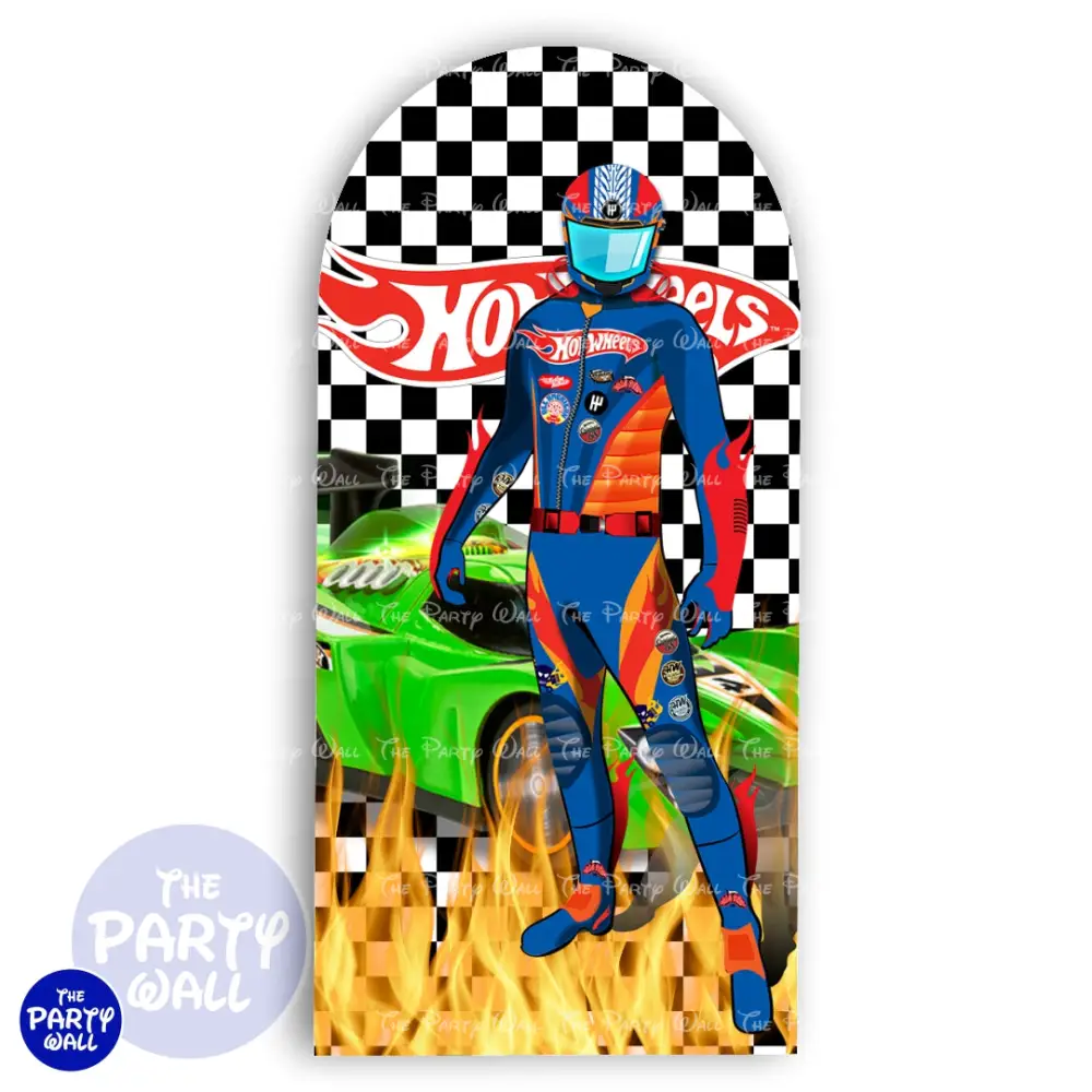 Hot Wheels - Funda para mampara de punta redonda o rectangular The Party Wall