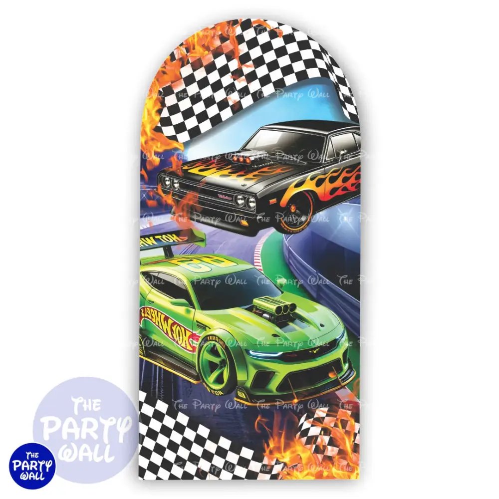 Hot Wheels - Funda para mampara de punta redonda o rectangular The Party Wall