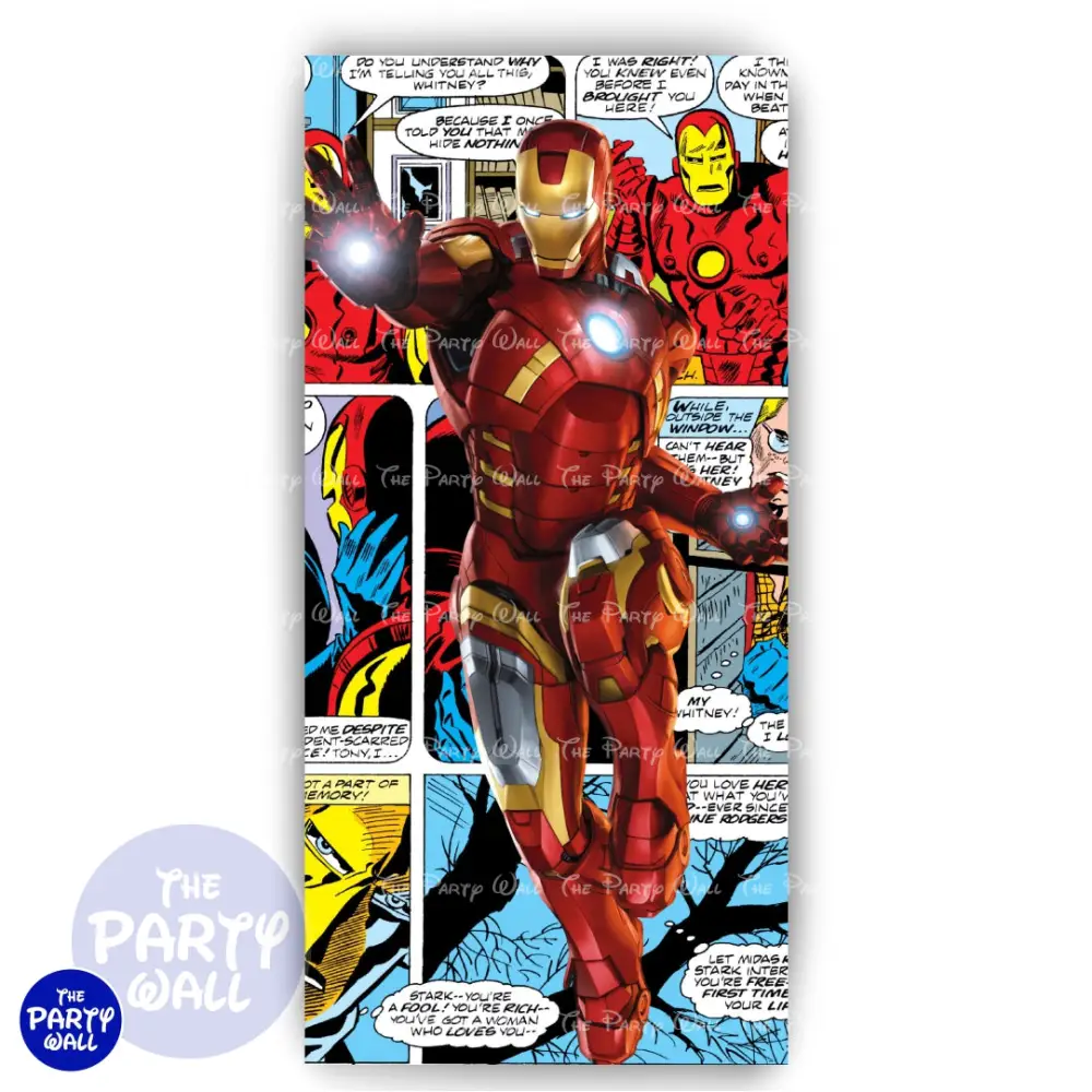 Iron Man - Funda para mampara de punta redonda o rectangular The Party Wall