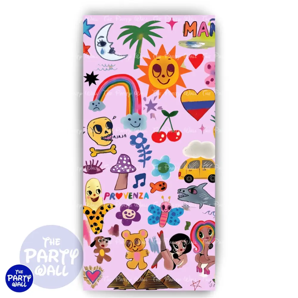Karol G - Funda para mampara de punta redonda o rectangular The Party Wall