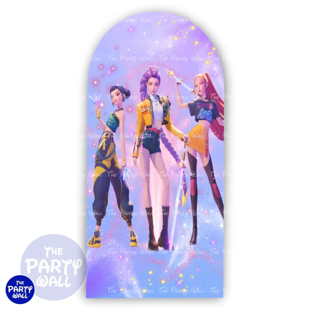 KPop Demon Hunters - Funda para mampara de punta redonda o rectangular The Party Wall