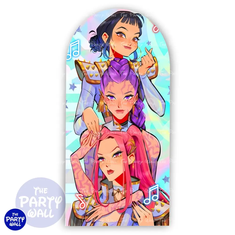 KPop Demon Hunters - Funda para mampara de punta redonda o rectangular The Party Wall
