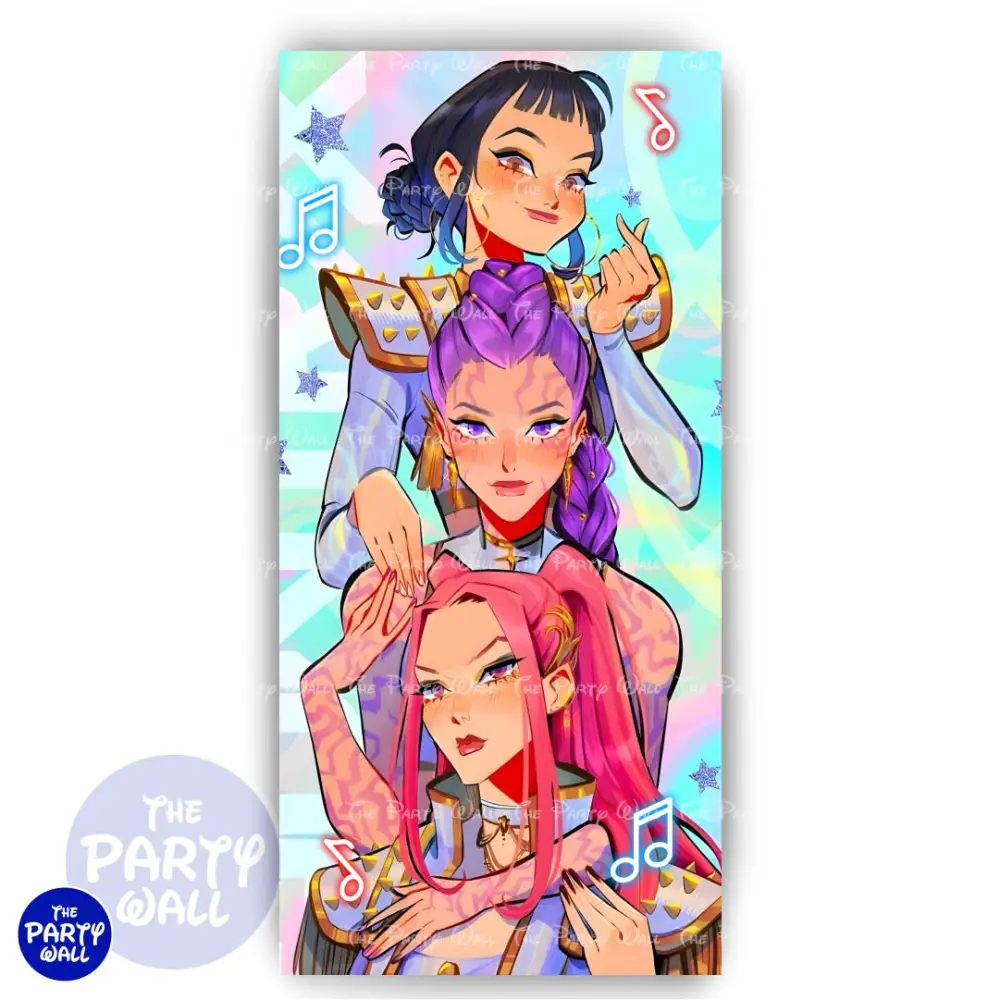 KPop Demon Hunters - Funda para mampara de punta redonda o rectangular The Party Wall