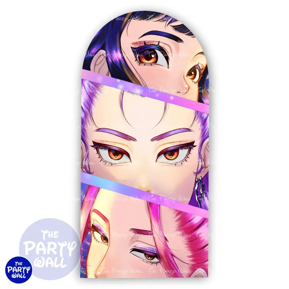 KPop Demon Hunters - Funda para mampara de punta redonda o rectangular The Party Wall