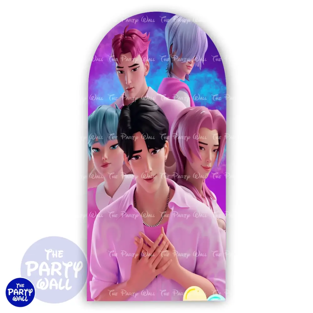KPop Demon Hunters - Funda para mampara de punta redonda o rectangular The Party Wall