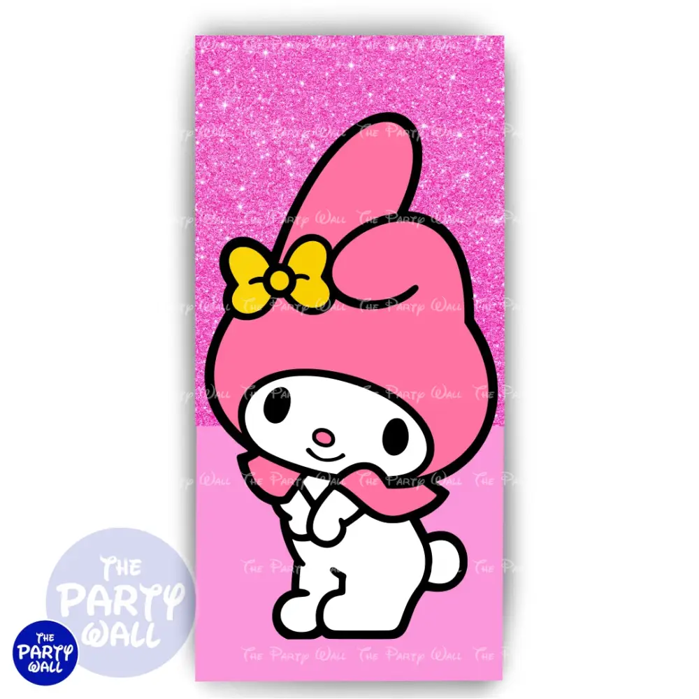 Kuromi y Melody - Funda para mampara de punta redonda o rectangular The Party Wall