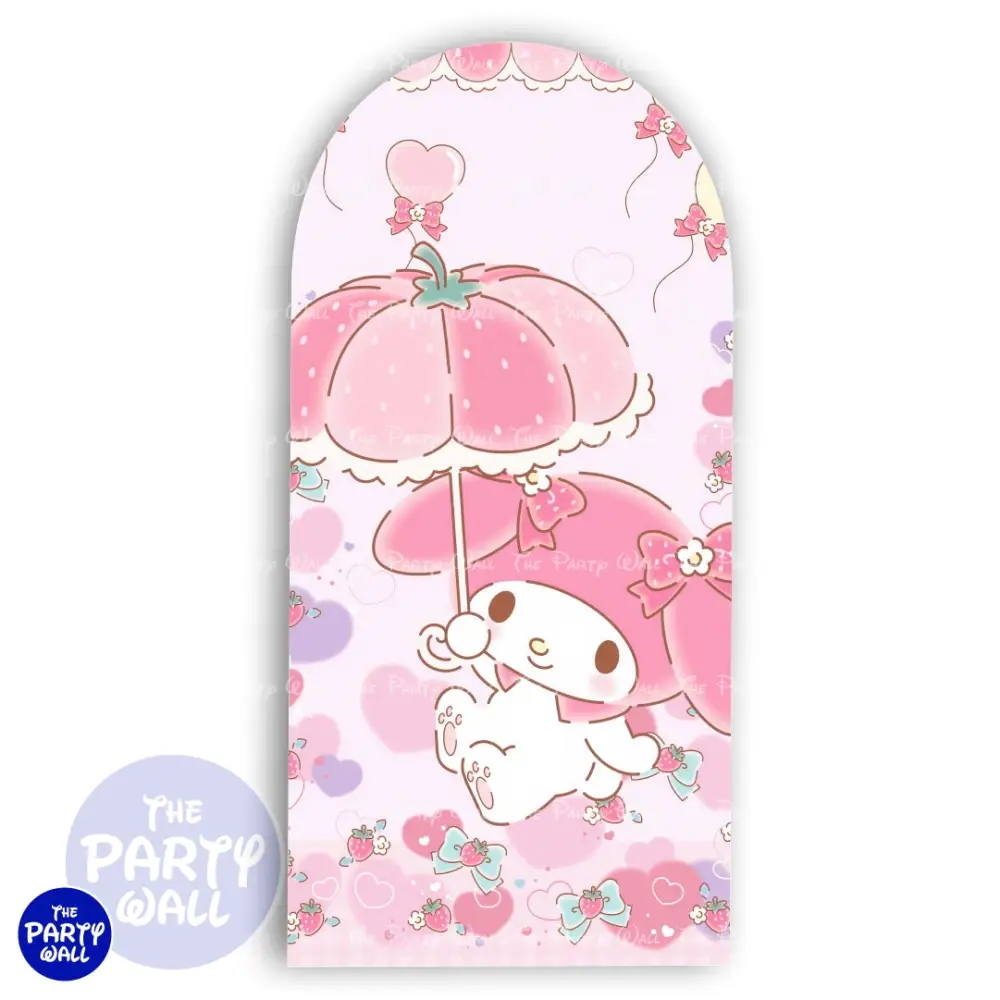 Kuromi y Melody - Funda para mampara de punta redonda o rectangular The Party Wall