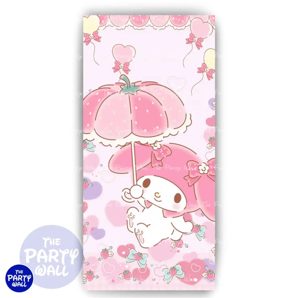 Kuromi y Melody - Funda para mampara de punta redonda o rectangular The Party Wall