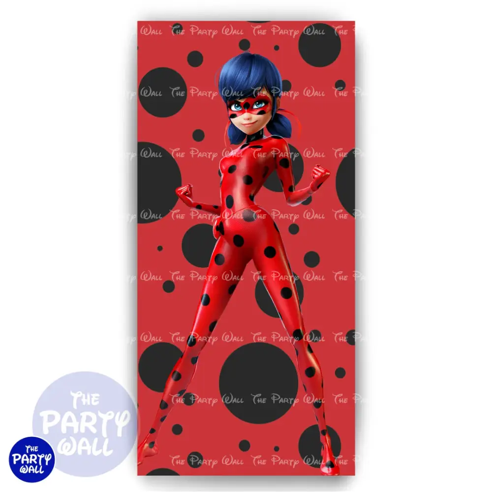 Ladybug - Funda para mampara de punta redonda o rectangular The Party Wall