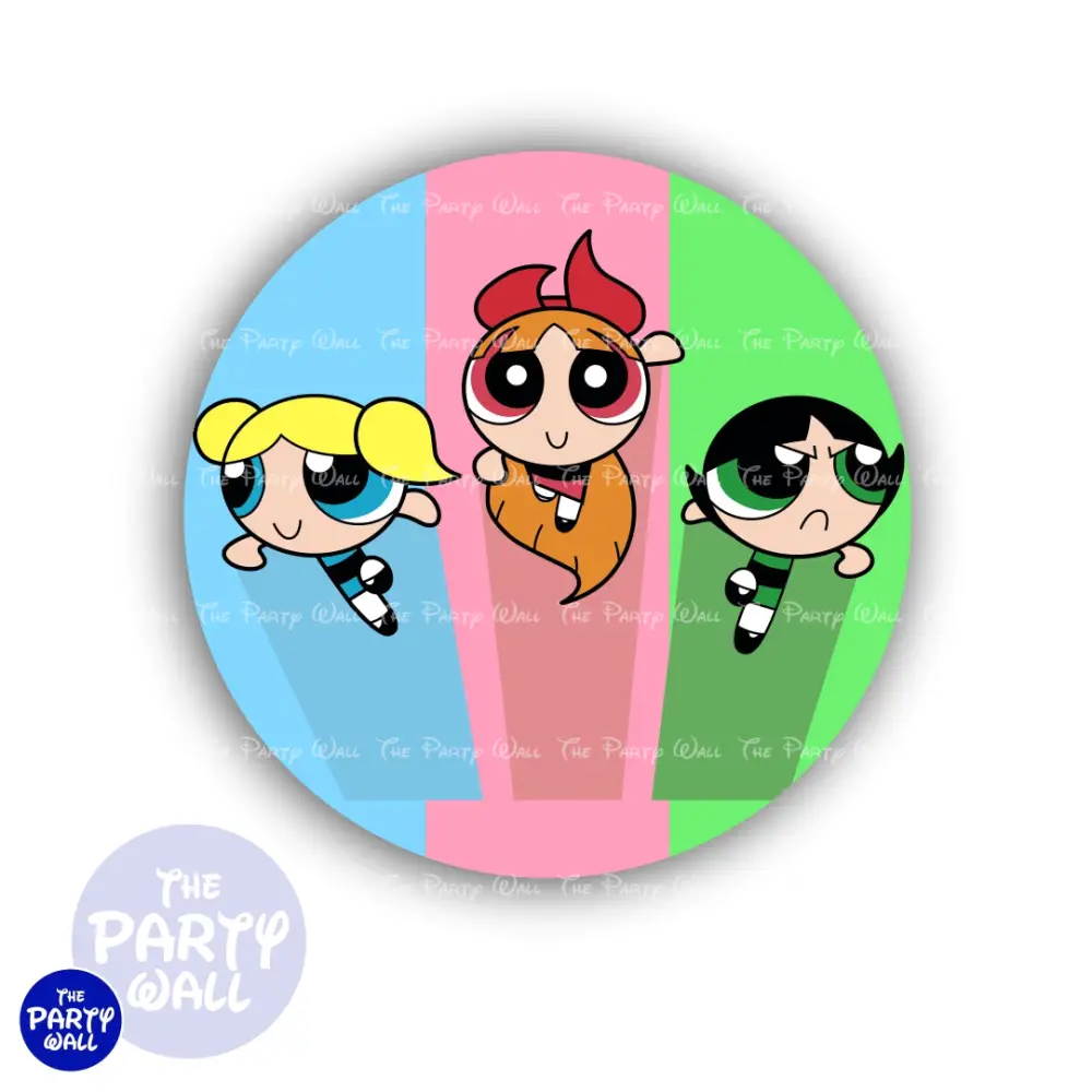 Las Chicas Superpoderosas - Funda para mampara circular The Party Wall