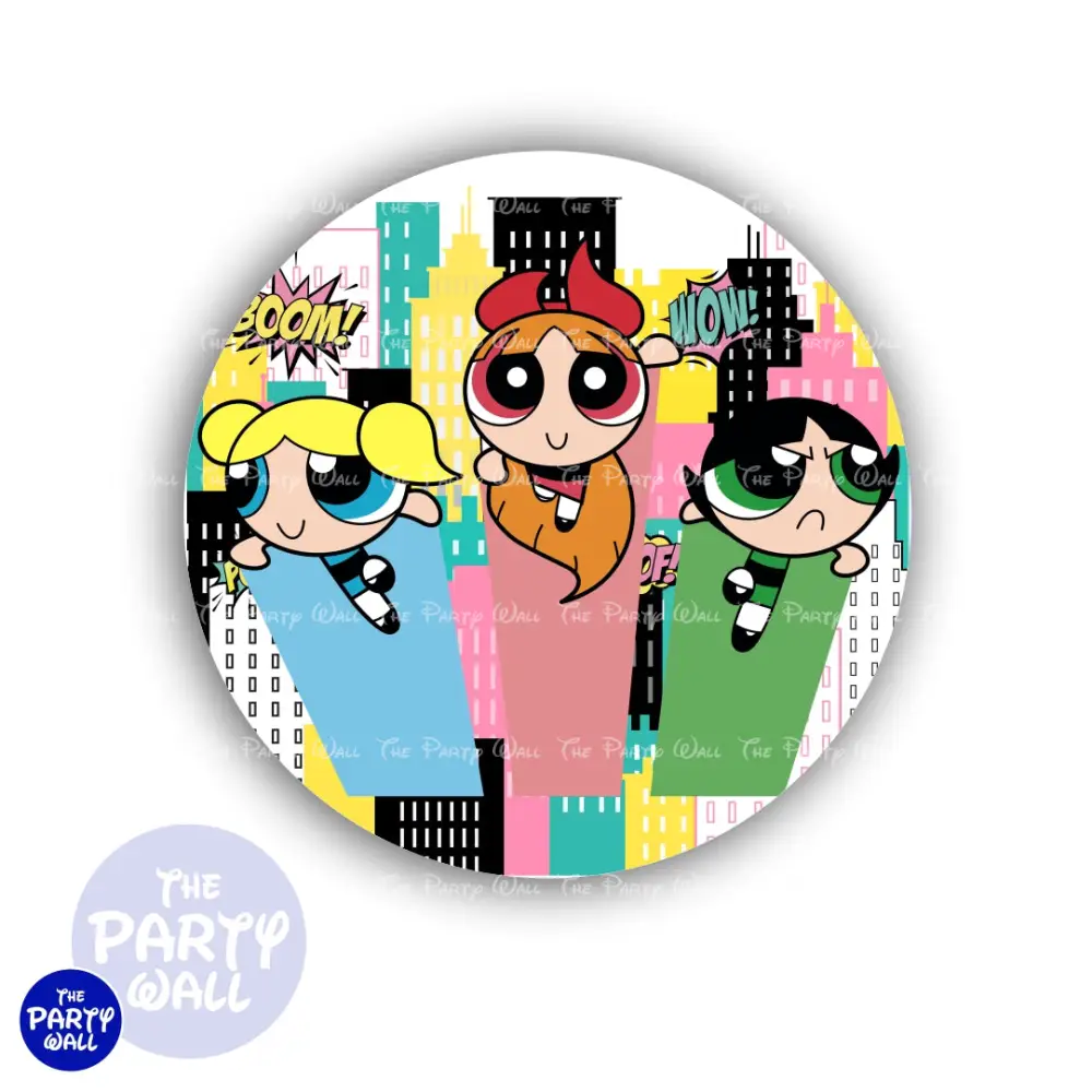 Las Chicas Superpoderosas - Funda para mampara circular The Party Wall