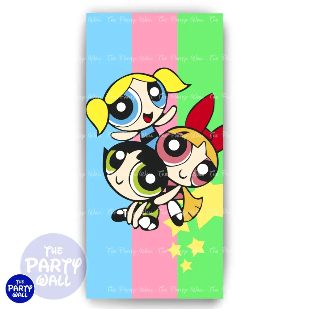 Las Chicas Superpoderosas - Funda para mampara de punta redonda o rectangular The Party Wall