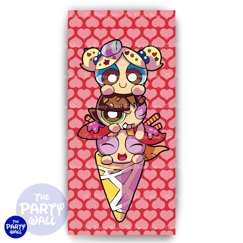 Las Chicas Superpoderosas - Funda para mampara de punta redonda o rectangular The Party Wall