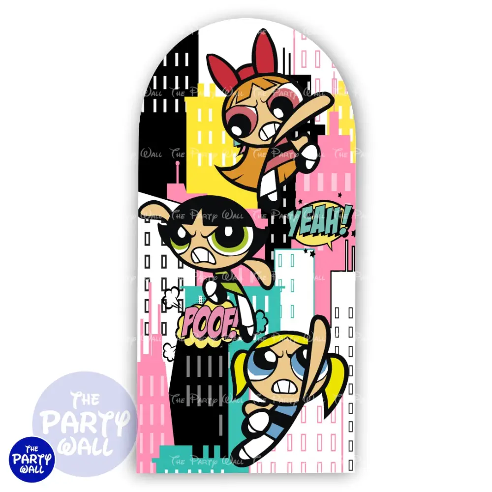 Las Chicas Superpoderosas - Funda para mampara de punta redonda o rectangular The Party Wall