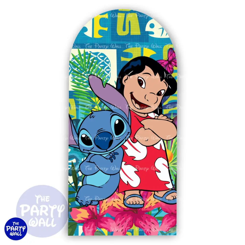 Lilo y Stitch - Funda para mampara de punta redonda o rectangular The Party Wall