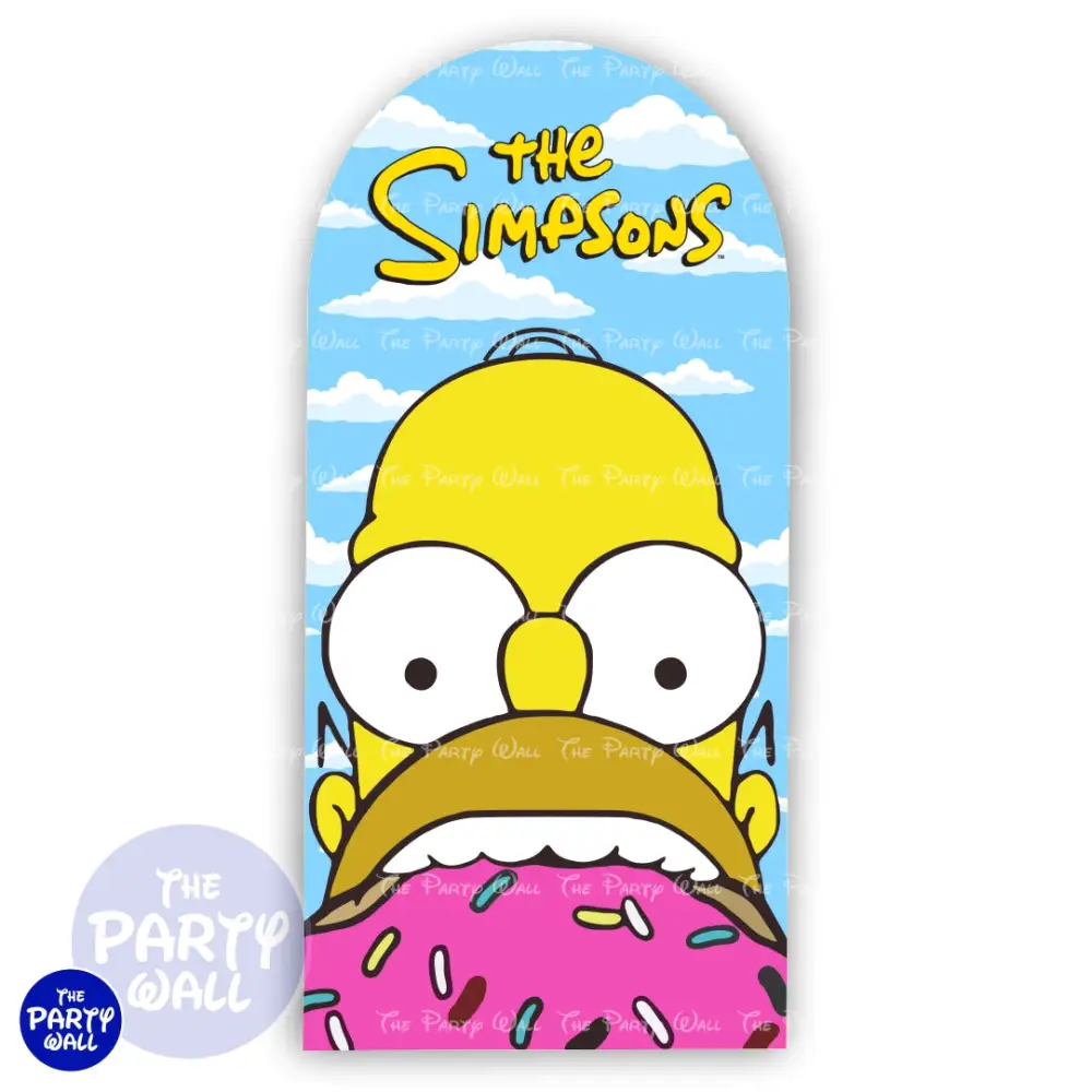 Los Simpson - Funda para mampara de punta redonda o rectangular The Party Wall