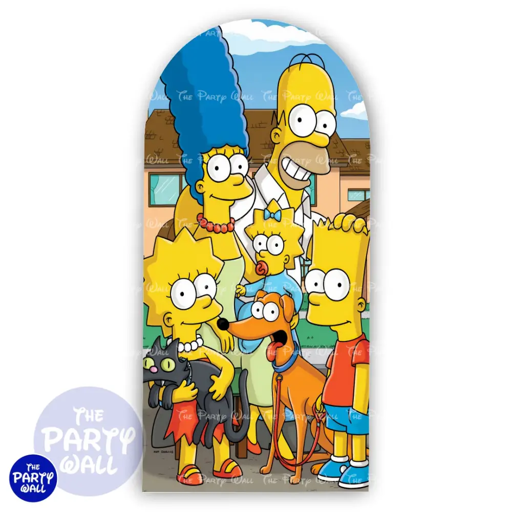 Los Simpson - Funda para mampara de punta redonda o rectangular The Party Wall