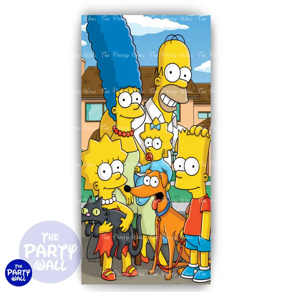 Los Simpson - Funda para mampara de punta redonda o rectangular The Party Wall