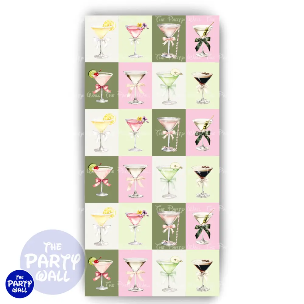 Martini - Funda para mampara de punta redonda o rectangular The Party Wall
