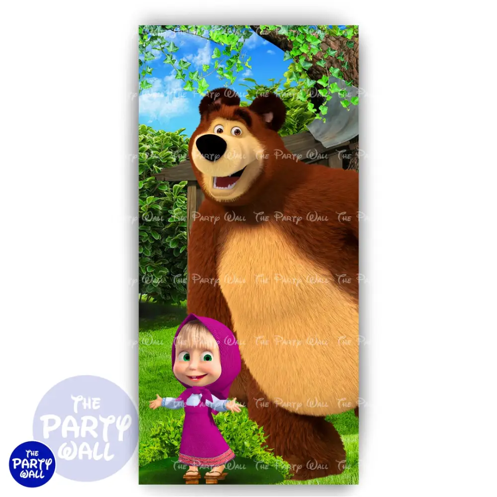 Masha y el Oso - Funda para mampara de punta redonda o rectangular The Party Wall