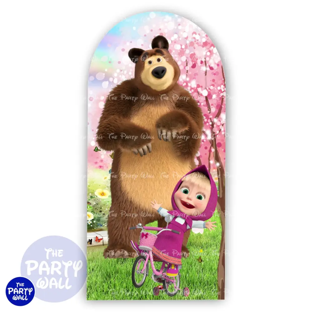 Masha y el Oso - Funda para mampara de punta redonda o rectangular The Party Wall