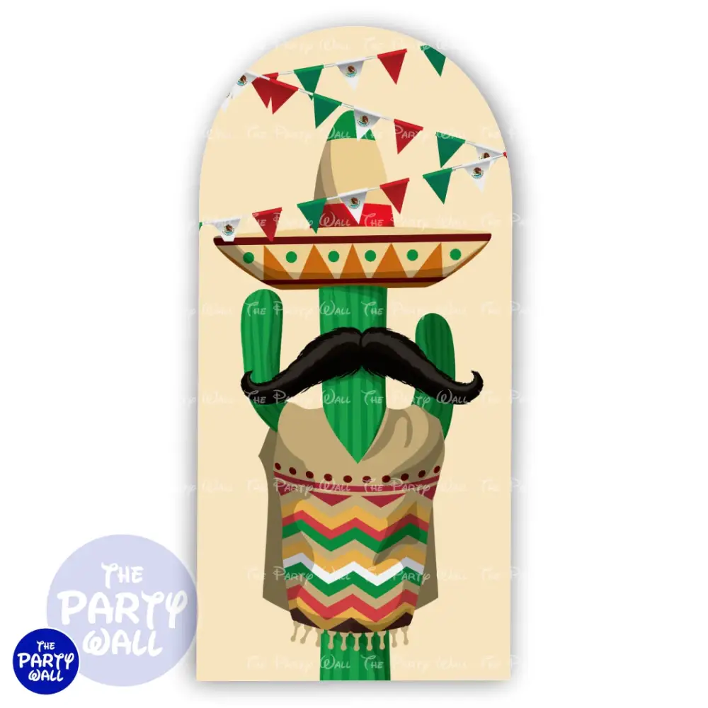 Mexicana - Funda para mampara de punta redonda o rectangular The Party Wall