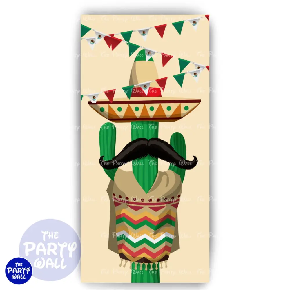 Mexicana - Funda para mampara de punta redonda o rectangular The Party Wall