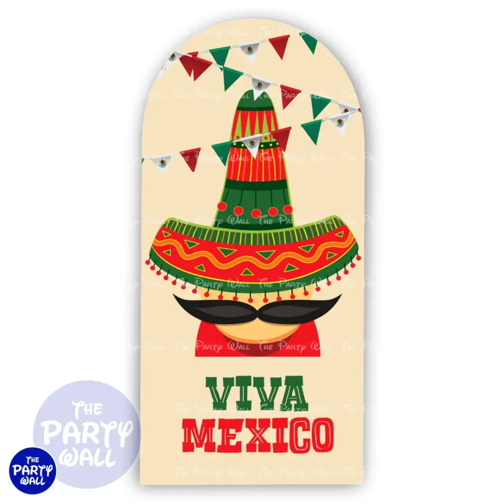 Mexicana - Funda para mampara de punta redonda o rectangular The Party Wall