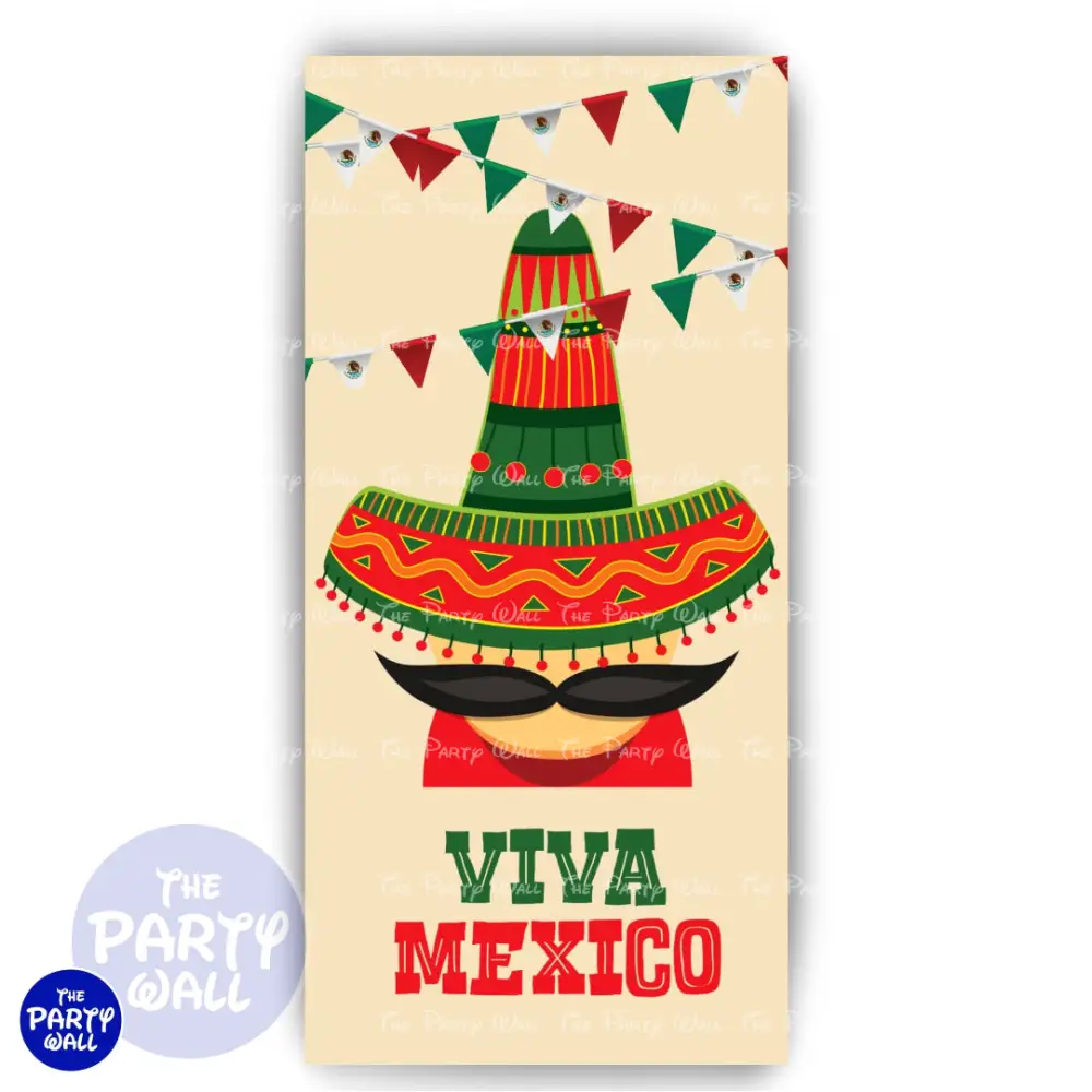 Mexicana - Funda para mampara de punta redonda o rectangular The Party Wall