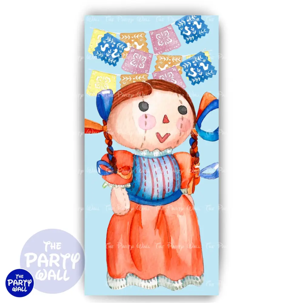 Mexicana - Funda para mampara de punta redonda o rectangular The Party Wall
