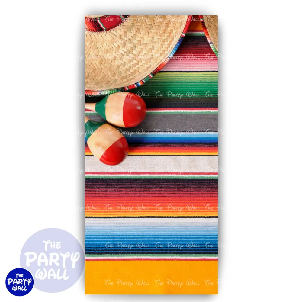 Mexicana - Funda para mampara de punta redonda o rectangular The Party Wall
