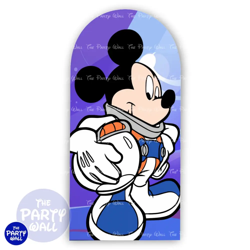 Mickey Mouse Astronauta - Funda para mampara de punta redonda o rectangular The Party Wall