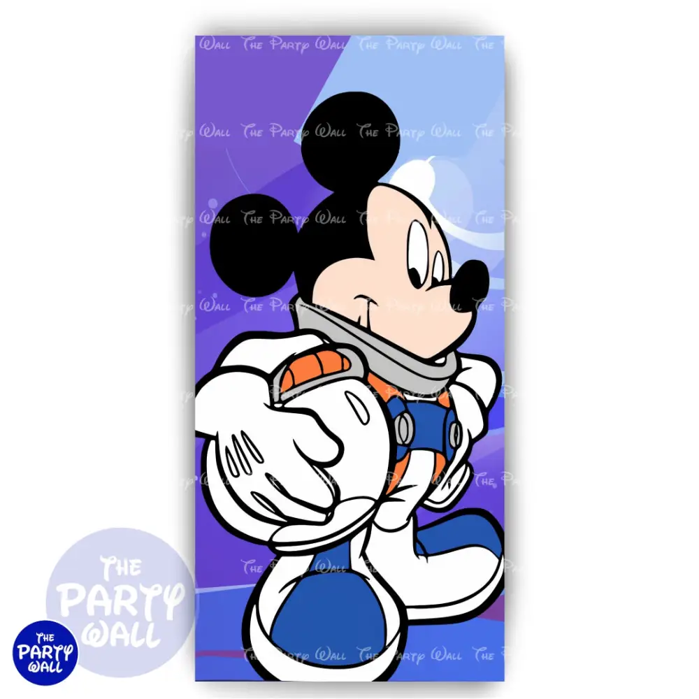 Mickey Mouse Astronauta - Funda para mampara de punta redonda o rectangular The Party Wall
