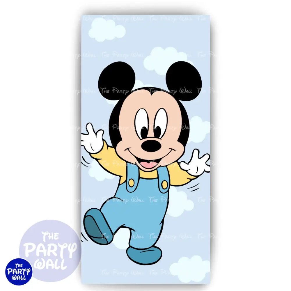 Mickey Mouse Bebé - Funda para mampara de punta redonda o rectangular The Party Wall