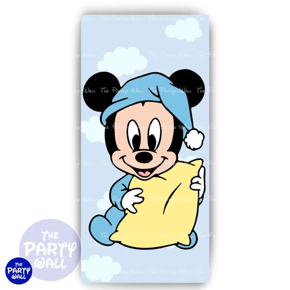 Mickey Mouse Bebé - Funda para mampara de punta redonda o rectangular The Party Wall