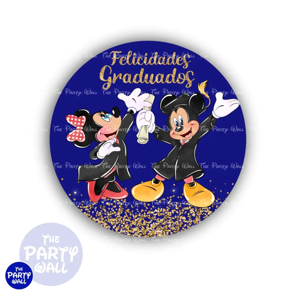 Mickey Mouse Graduación - Funda para mamá circular The Party Wall