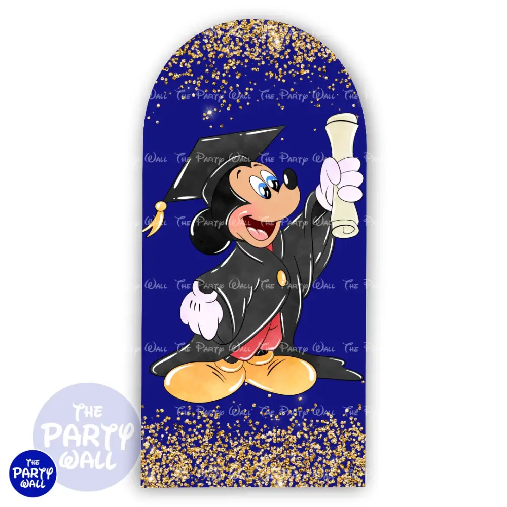 Mickey Mouse Graduación - Funda para mampara de punta redonda o rectangular The Party Wall