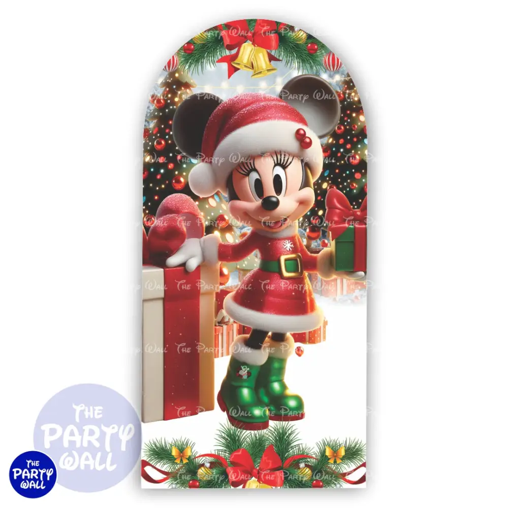 Mickey Mouse Navidad - Funda para mampara de punta redonda o rectangular The Party Wall